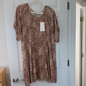 Auguste The Label Brown Leopard Print Dress